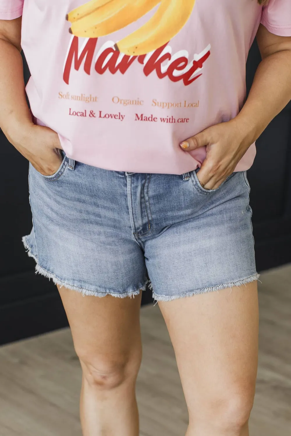 High-Rise Denim Everyday Shorts