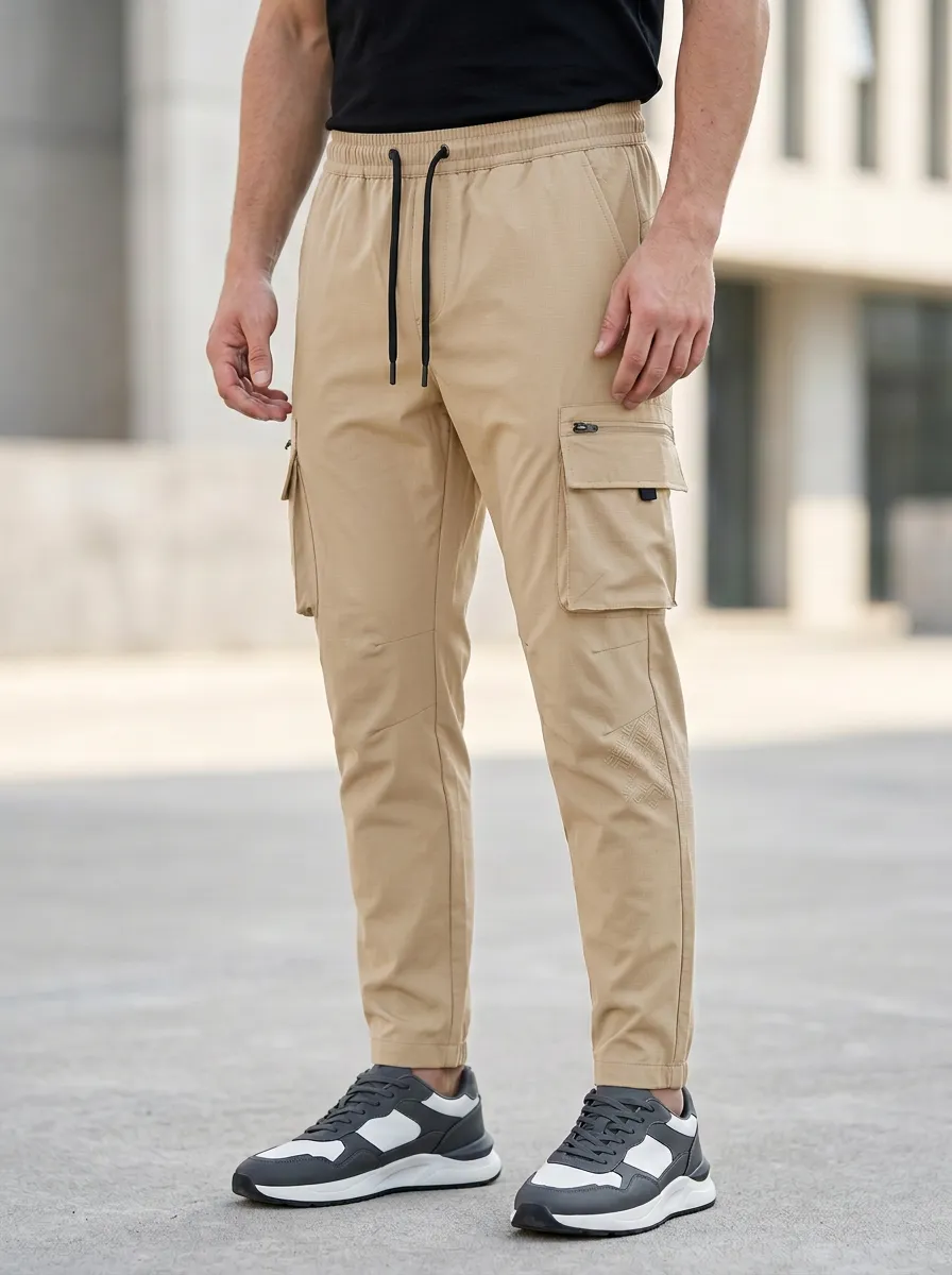 Weekend Geometric Graphic Print Utility Look Men's Cargo Jogger Pants