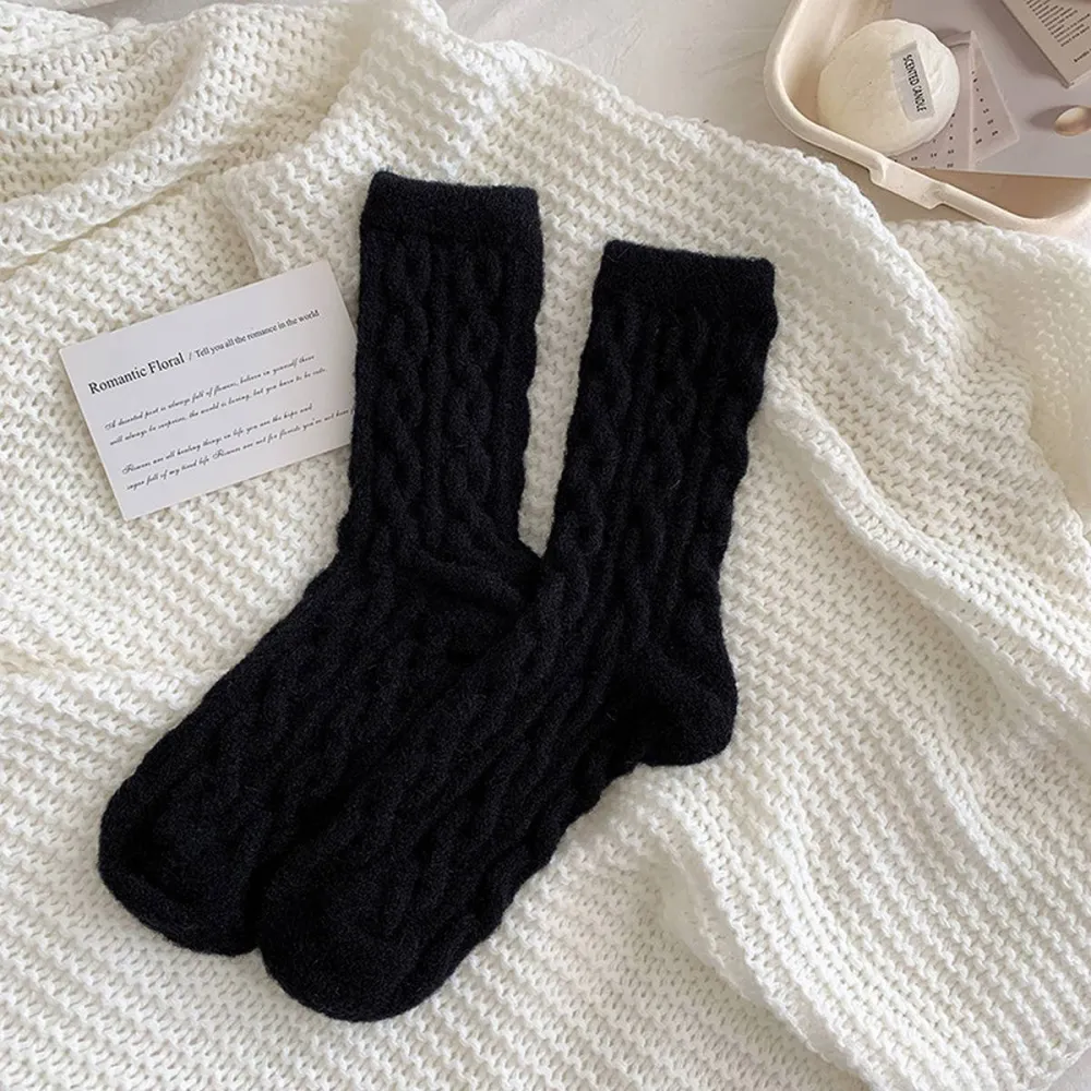 Plush Knit Casual Socks
