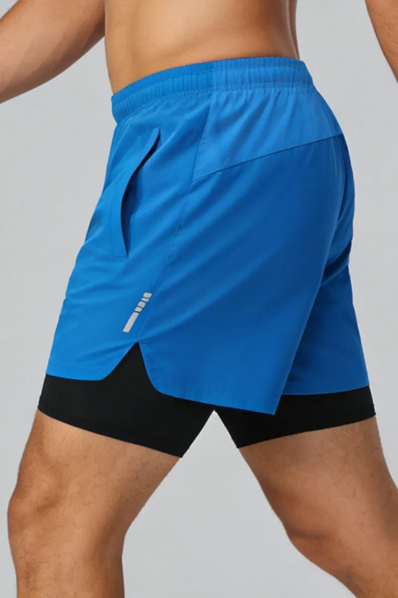 Drawstring Dual Layer Lightweight Athletic Shorts