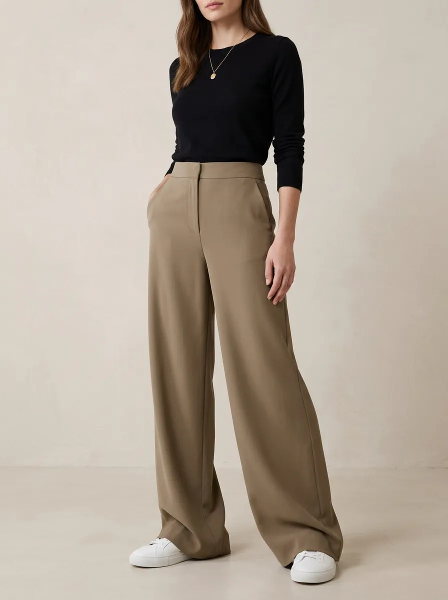 Tailored Women's Wide-Leg Trousers