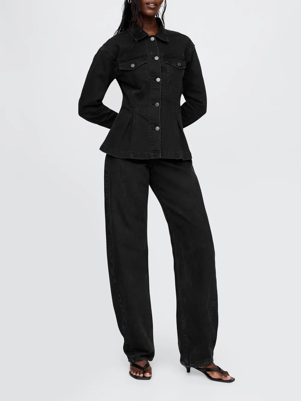 Pleated Button Jacket