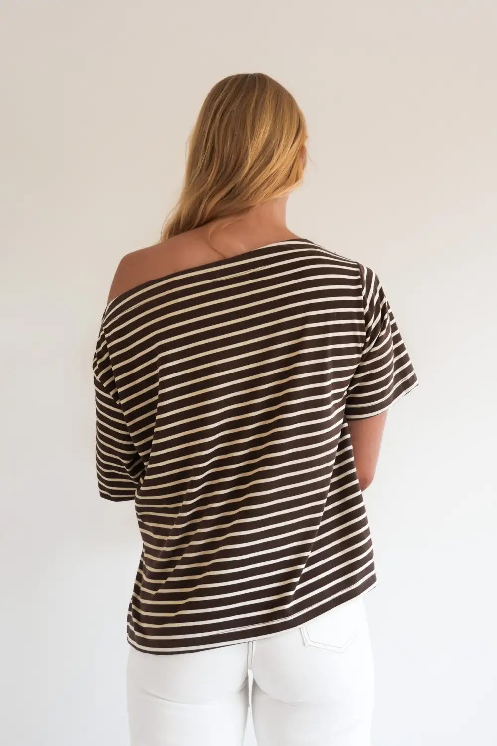 Striped Relaxed Fit Statement Casual Tee