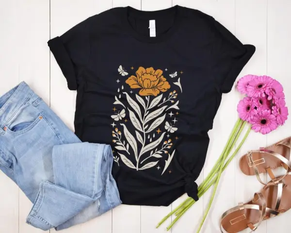 Boho Wildflowers T-Shirt Boho Flowers Shirt