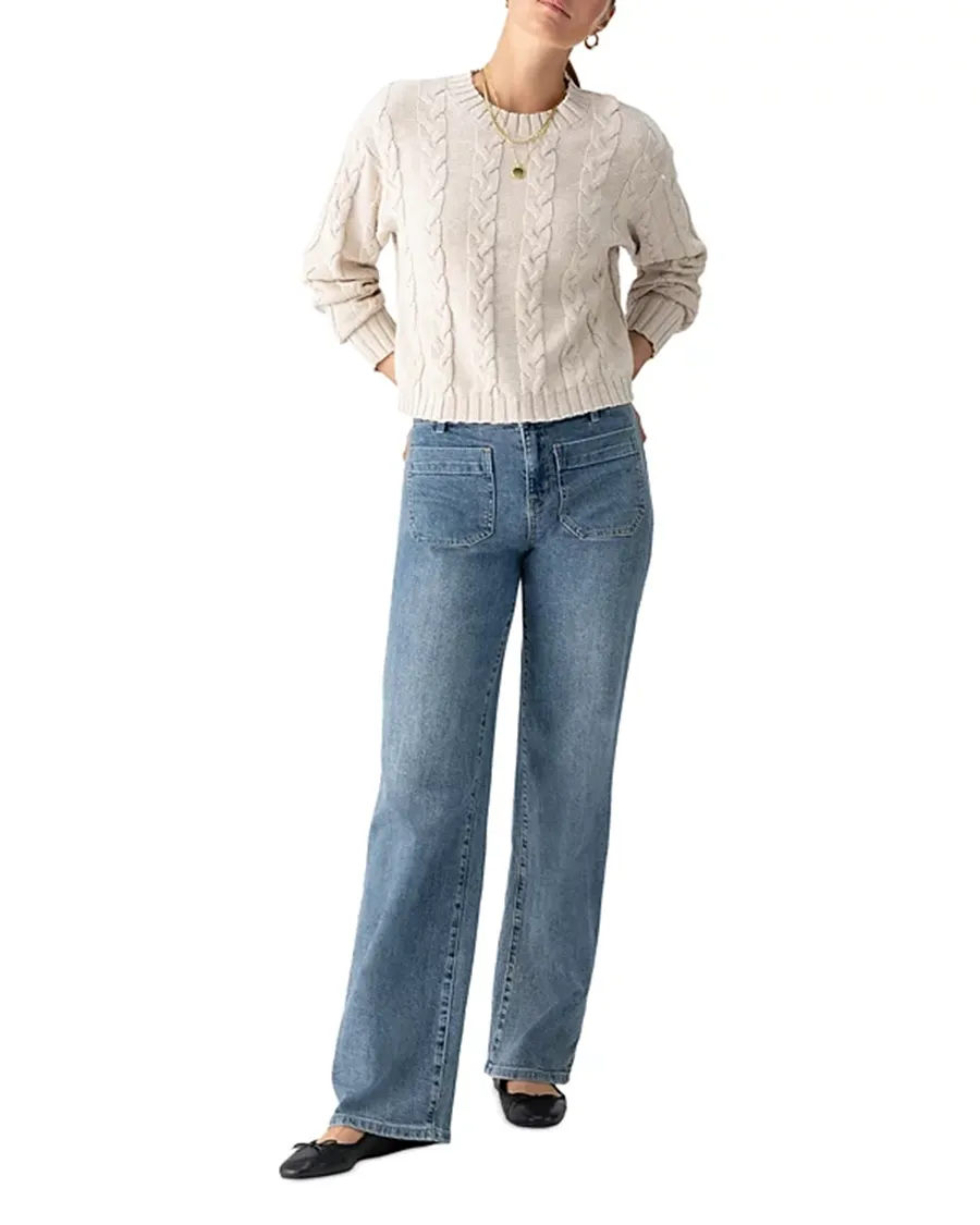 Ribbed crewneck Casual Style Sweater