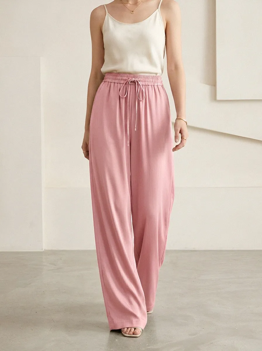 Minimal Relaxed Draped Women's Wide-Leg Trousers