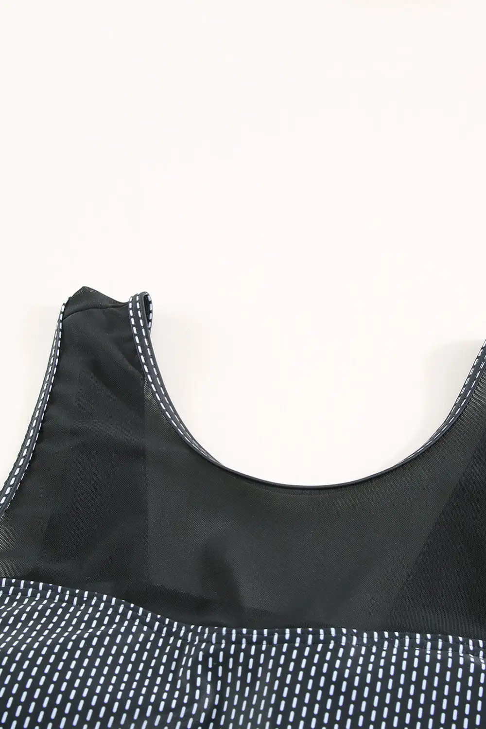 Floral Mesh Ladder Hollow-out Back One Piece Swimwear