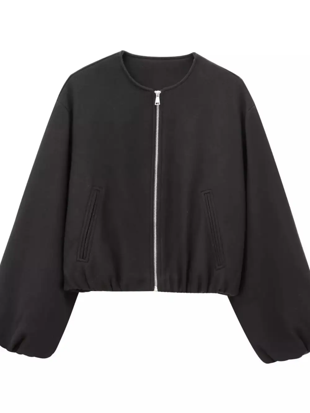 Zip Up Cropped Jacket Easy Layering Piece