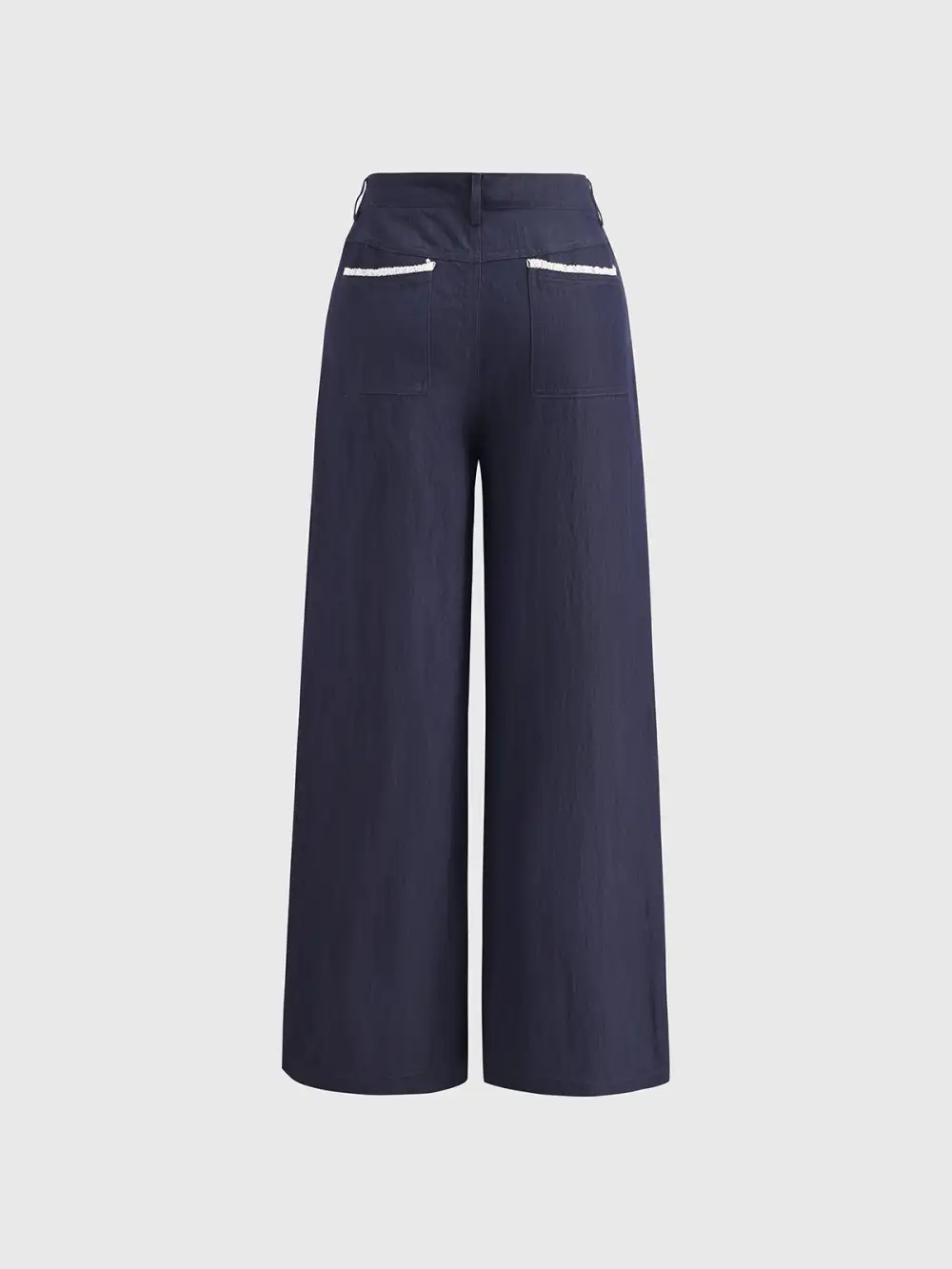 Wide-Leg Structured Pants