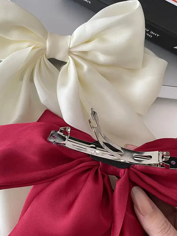 Pleated Bow French Barrette