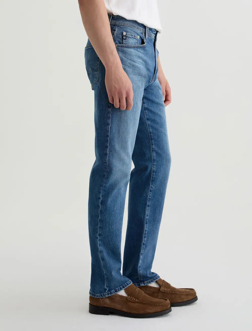 Men's Straight Mid Rise Zip Fly Jeans