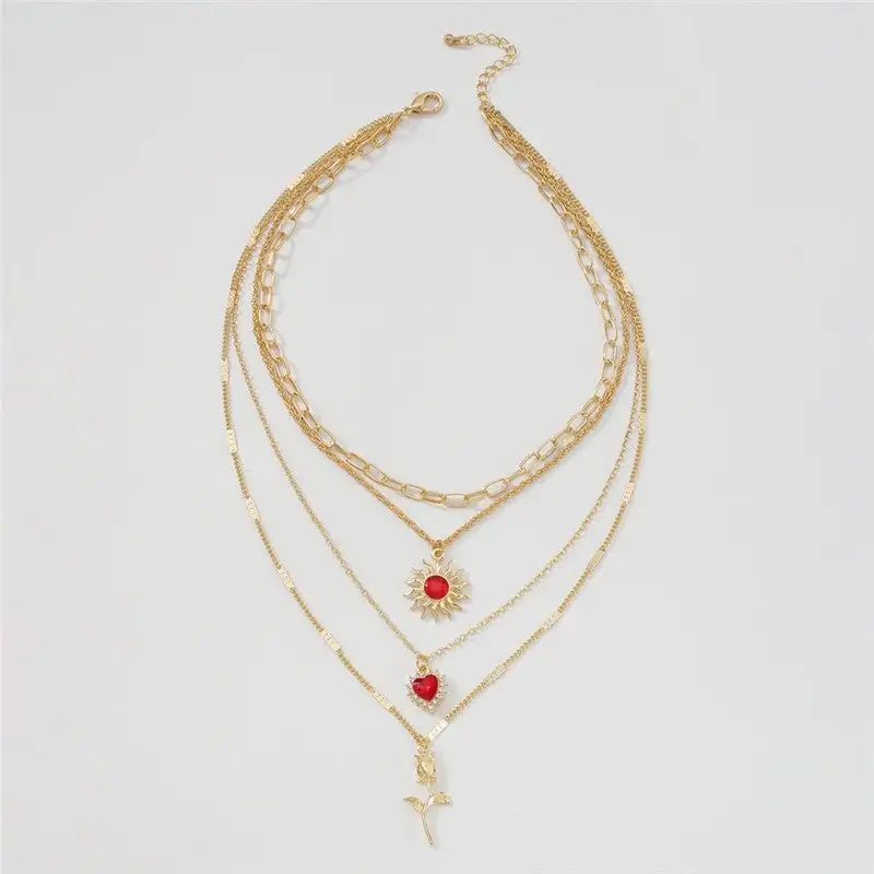 Vintage Sunflower Necklace