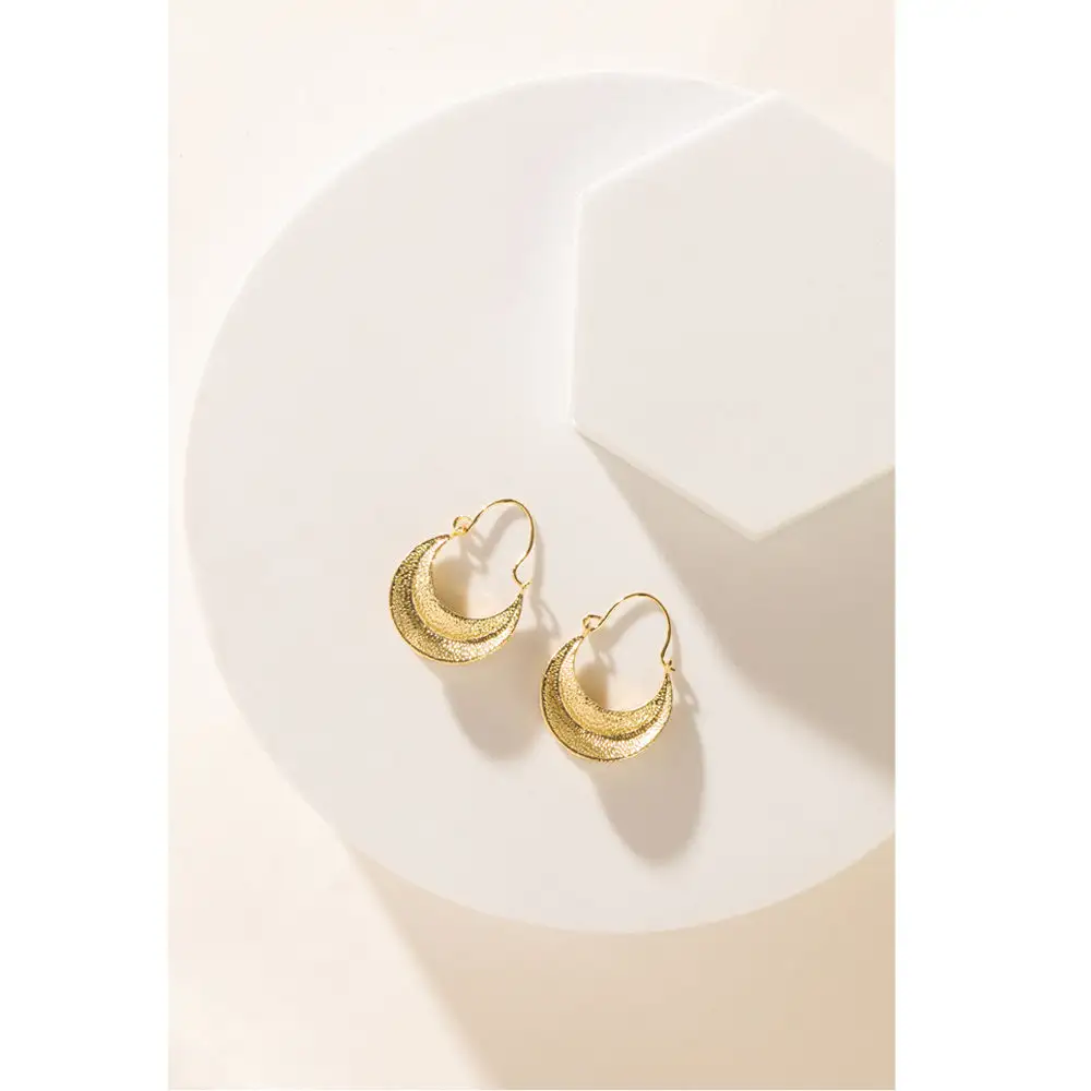 Framed Statement Celestial Crescent Earrings