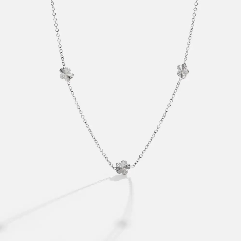 Minimal Floral Chain Necklace