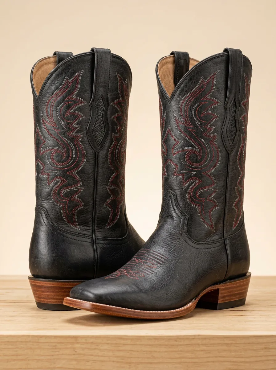 Unisex Western Cowboy Stitching Pattern Western Boots
