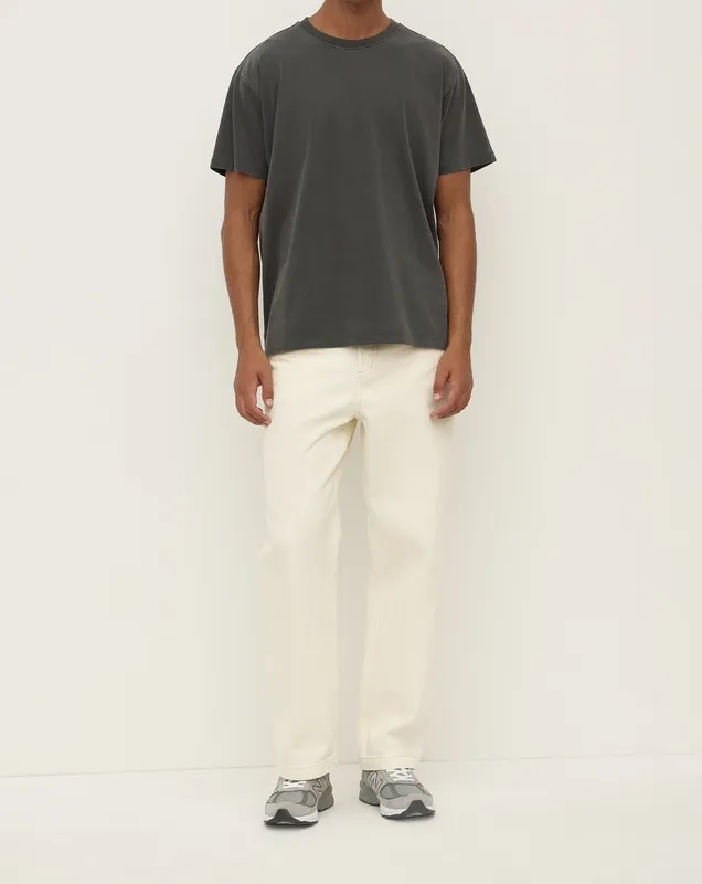 Ecru Relaxed Fit Jeans