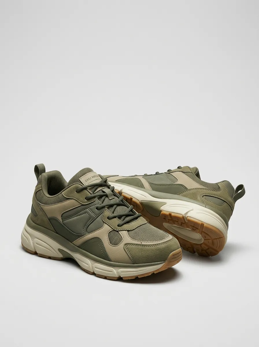 Colorblock Casual Printed Sneakers