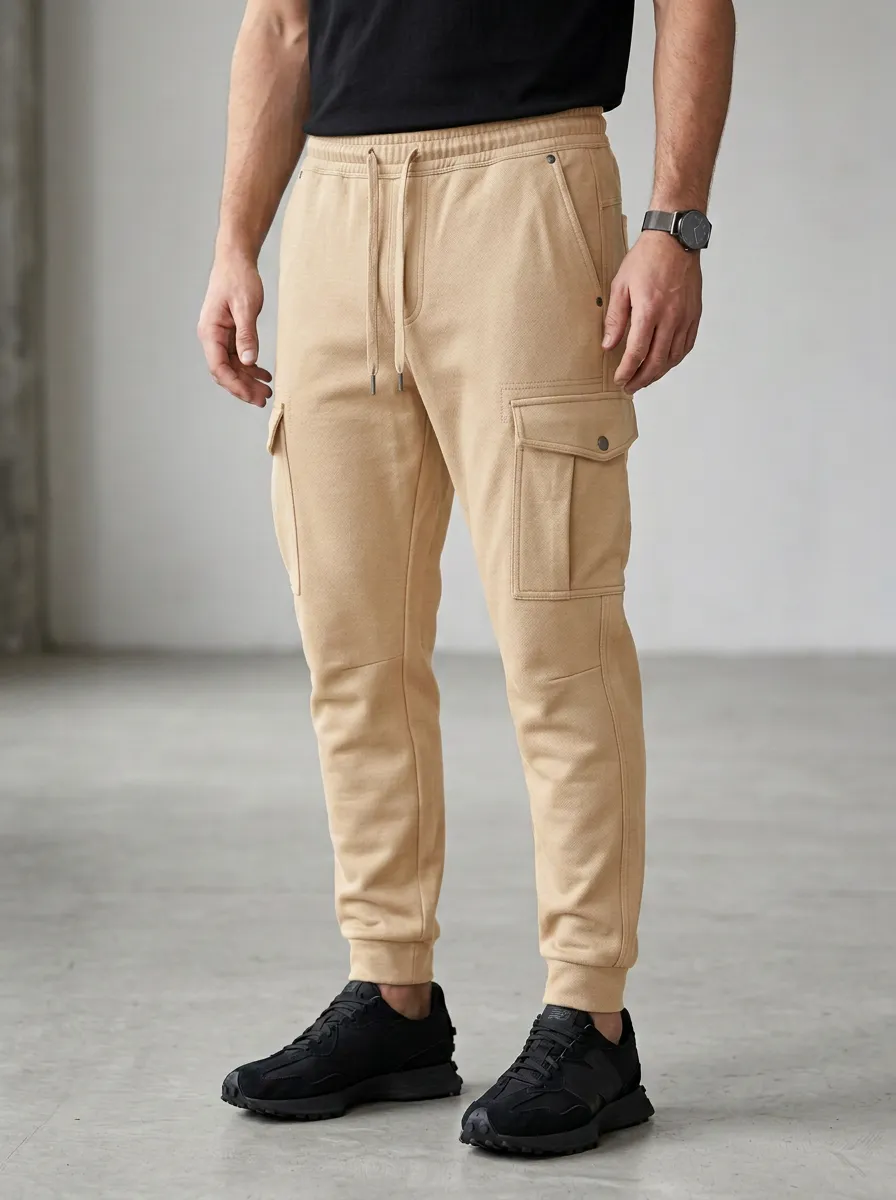 Weekend Graphic Print Active Look Men's Cargo Jogger Pants