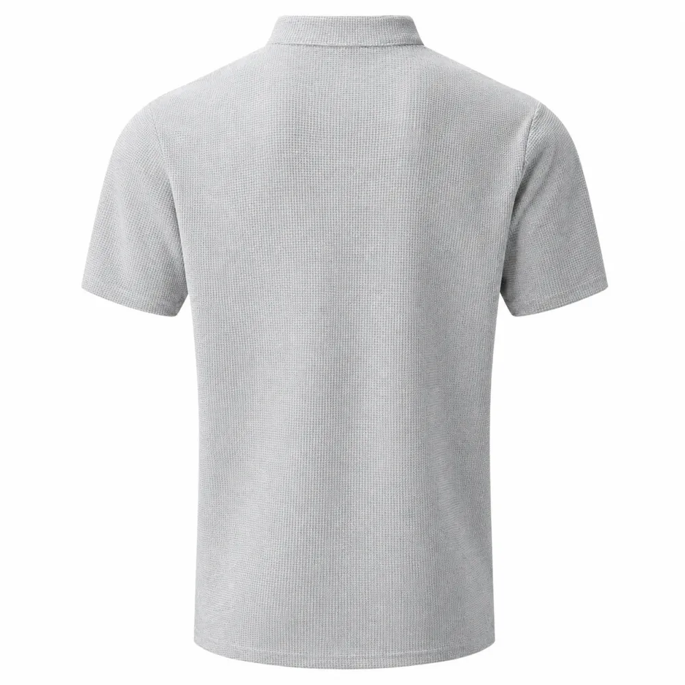Textured Waffle Short Sleeve Shirt