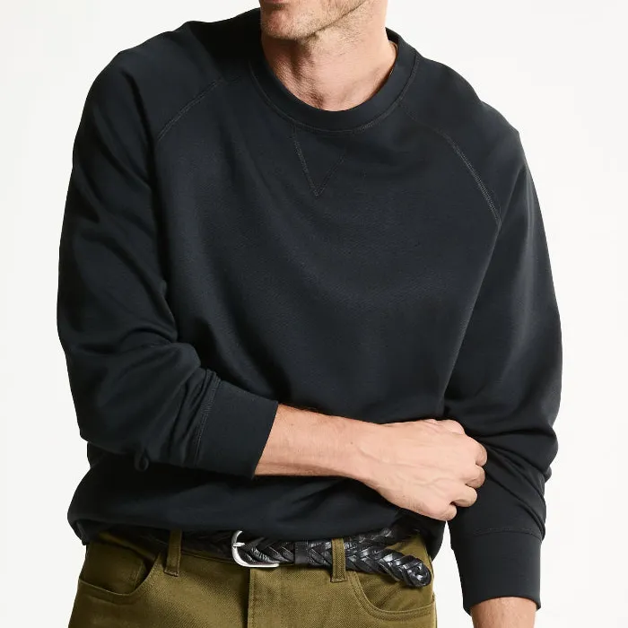 Performance Micro Stripe Knit Raglan Crewneck