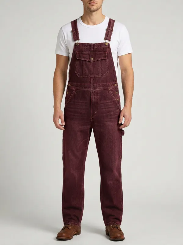 Men's Classic Vintage Blue Denim Bib Overalls