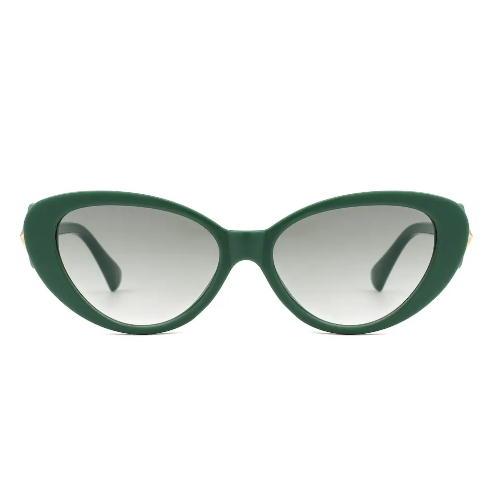 Vintage Cat-Eye Star Temple Sunglasses
