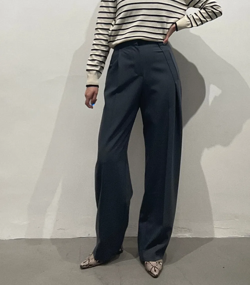 Side Fold Tailored Casual Pants