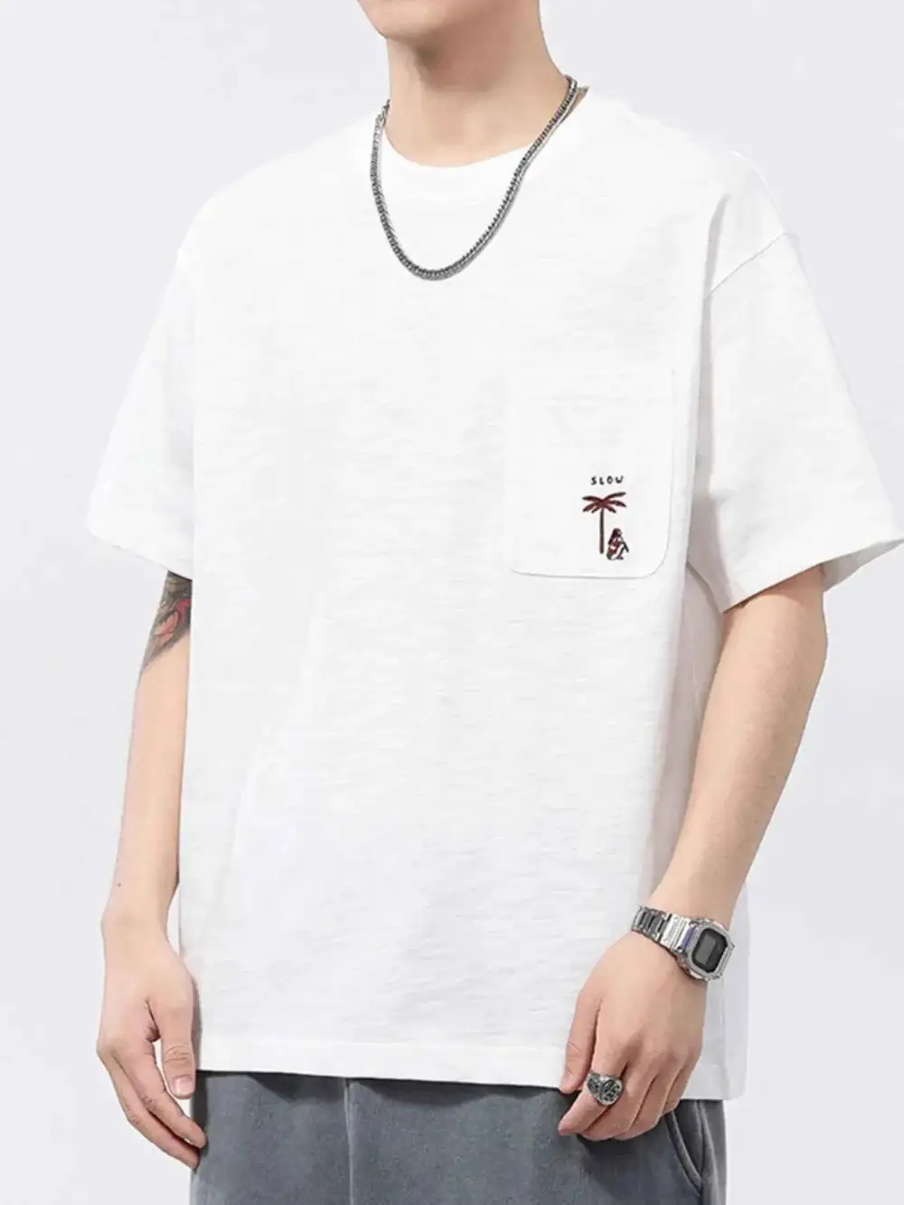 Modern Round Neck Half Sleeve T-Shirt