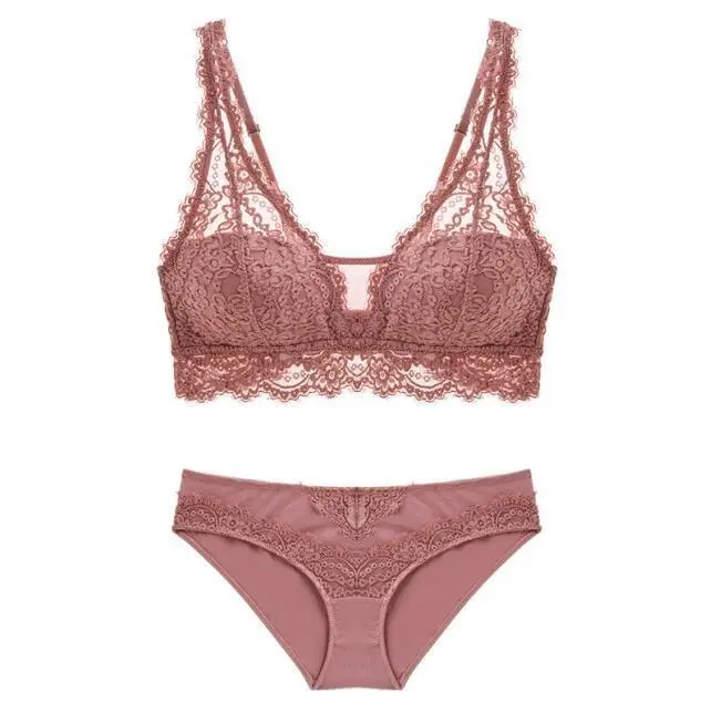 Jacquard High-Waist Lingerie Set