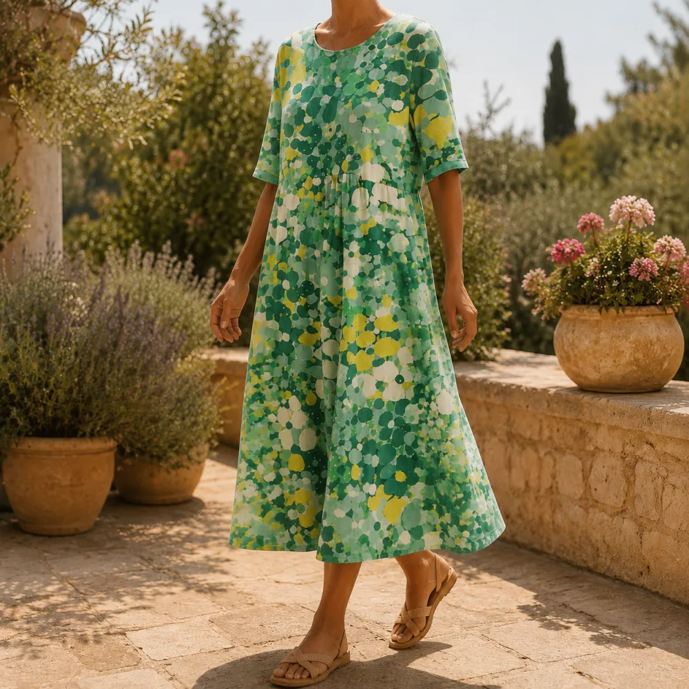 A-Line Relaxed Midi Dress