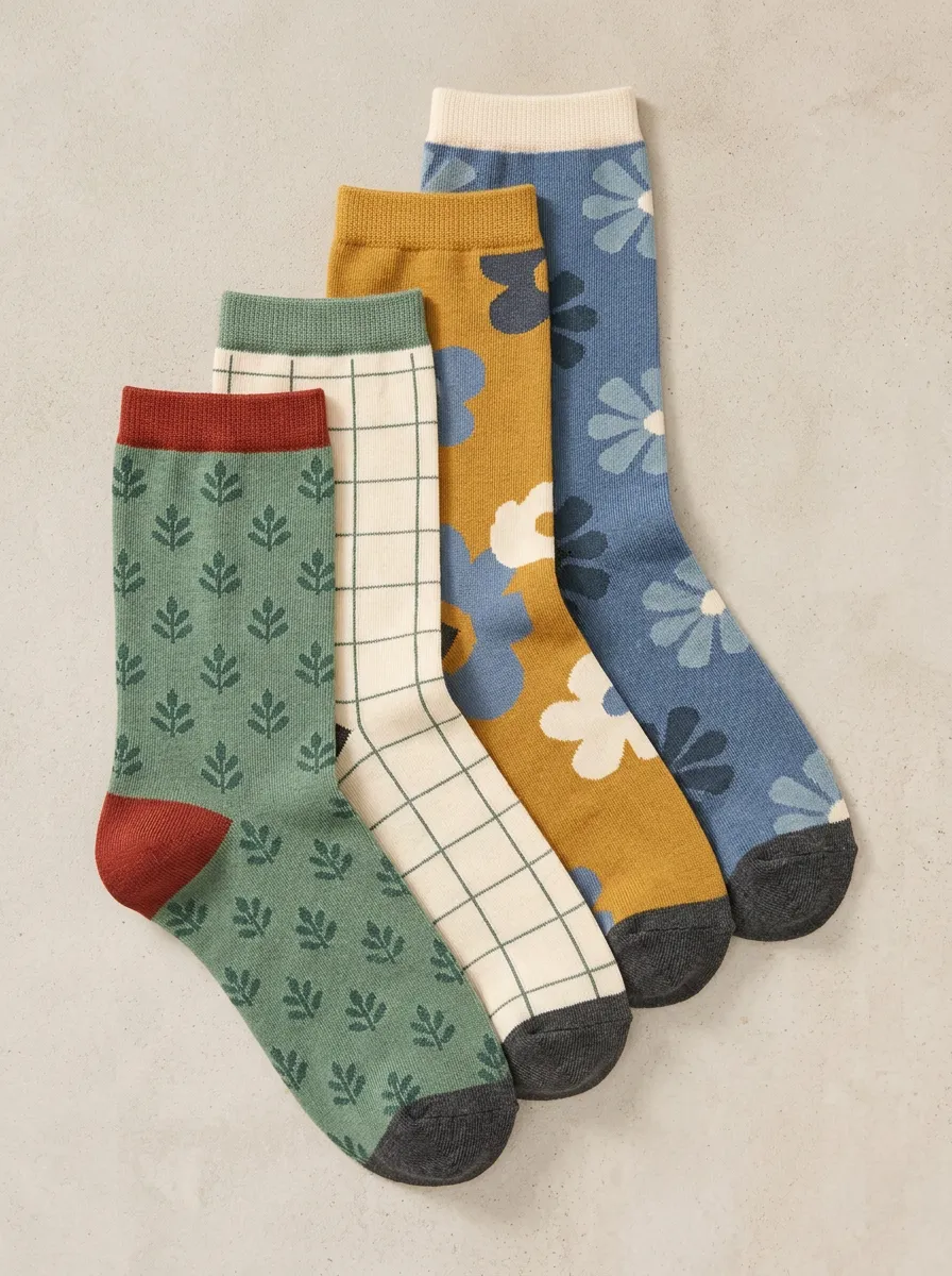 Women's Four Pair Casual Socks