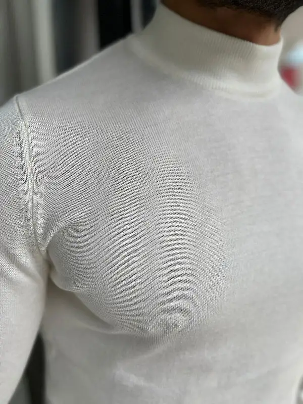 Classic Everyday Slim Fit Cotton Turtleneck Sweater