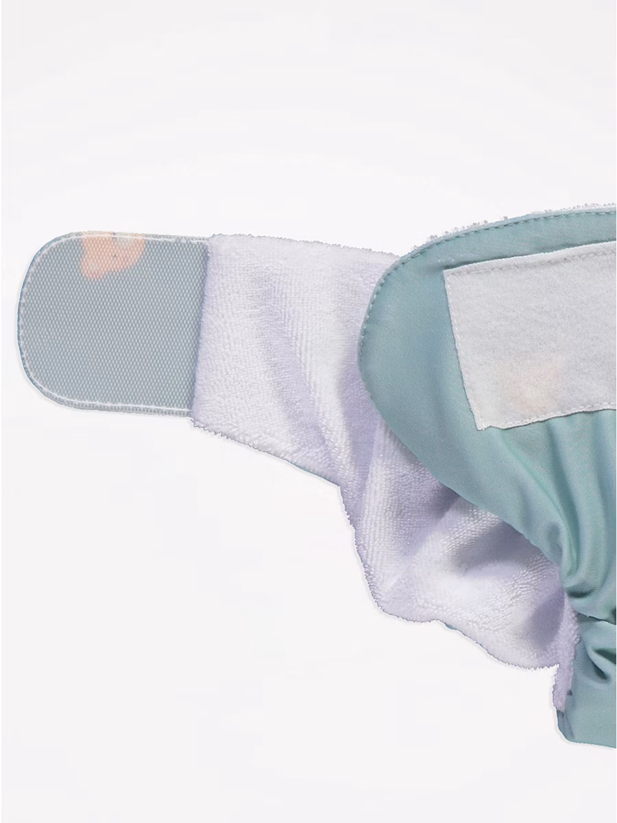 Sage Green Teddy Bear Swim Nappy detail 1