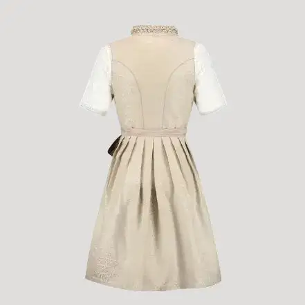 Women's Fitted Short-Sleeve Lace Dirndl-Inspired Dress