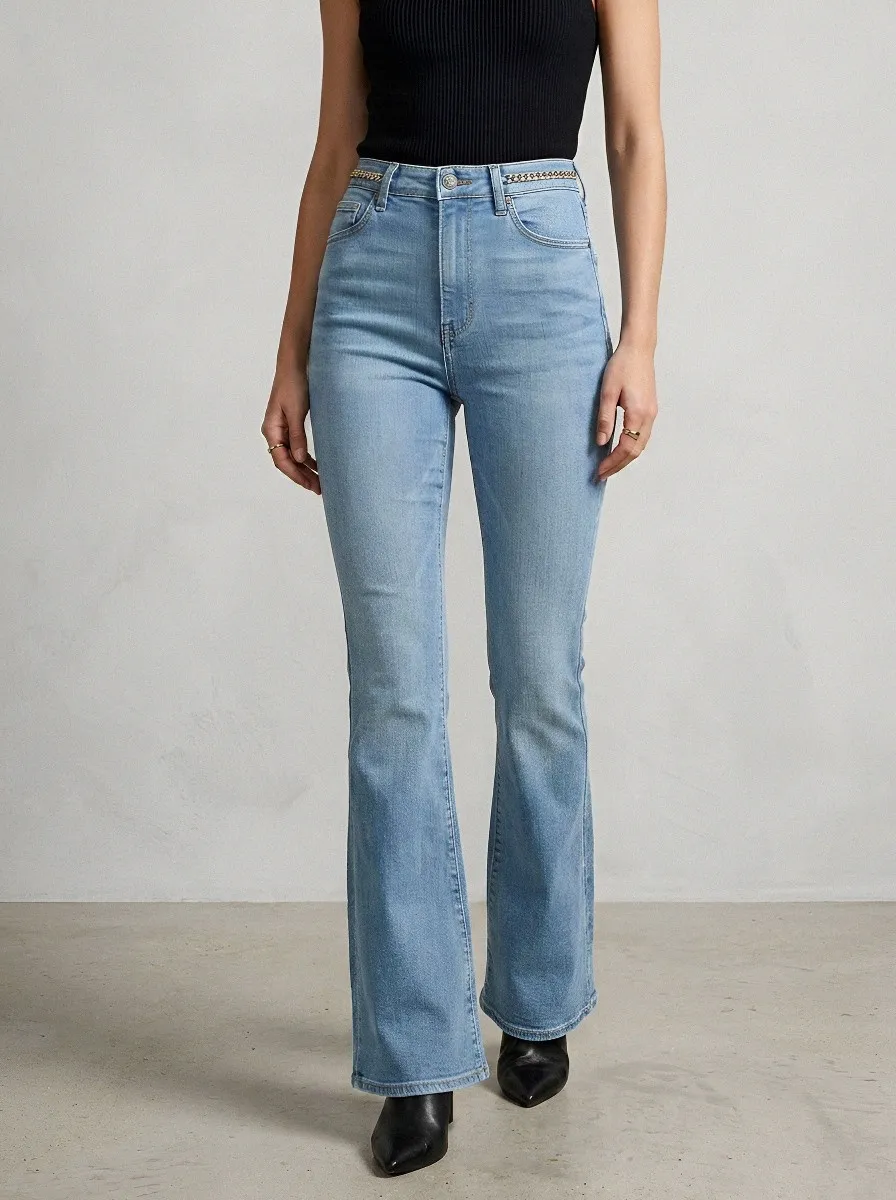 High-Waist Women's High-Waist Stretch Flare Jeans