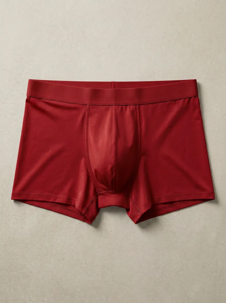 Men's Solid Light Blue Minimalist Printed Boxer Briefs