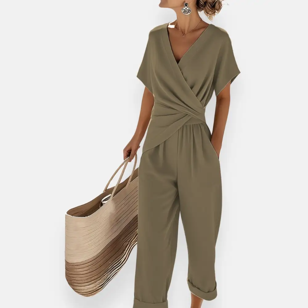  Draped Wrap Jumpsuit