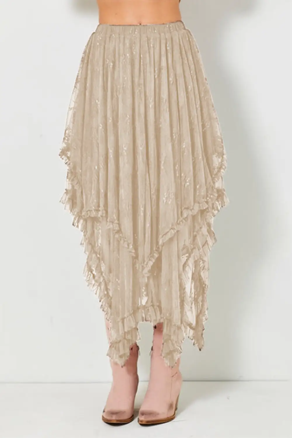 Polished Smooth Lace Skirt