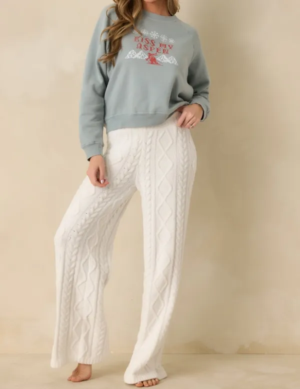 Slate Blue Ski Graphic Sweatshirt