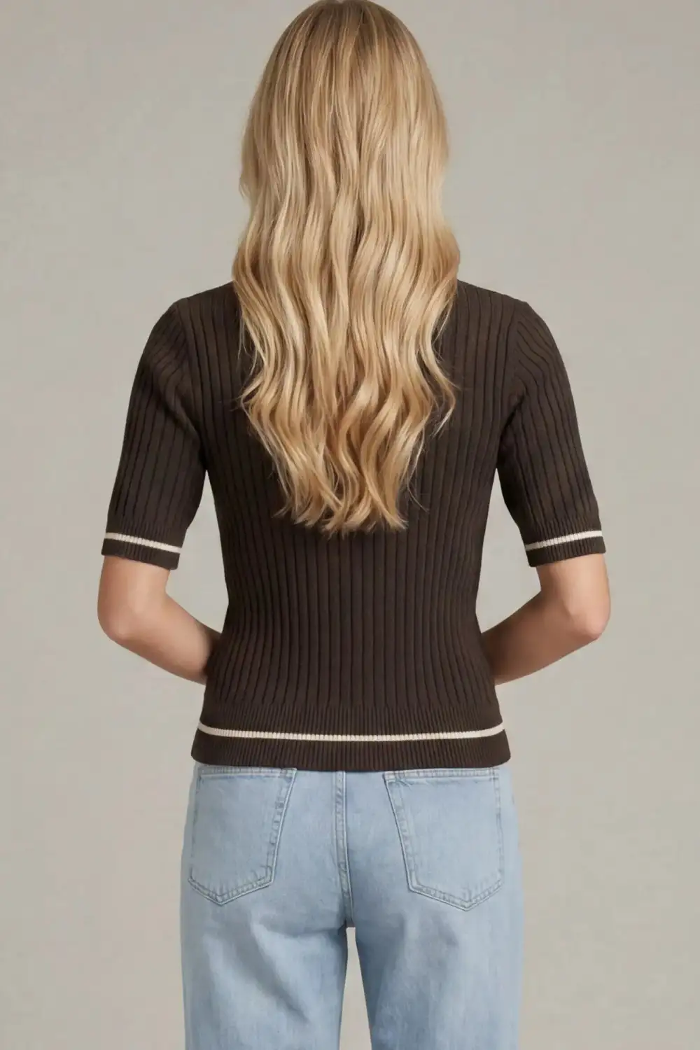 Contrast Edge Knit Cardigan