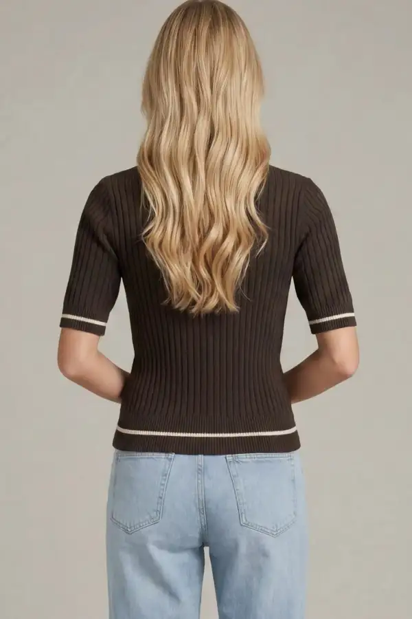 Contrast Edge Knit Cardigan