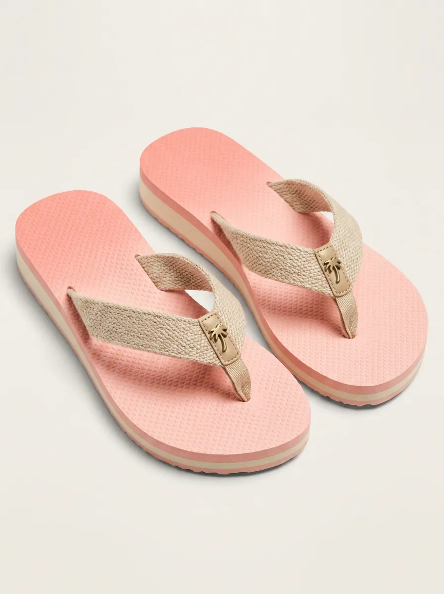 Women's Beach Summer Tropical Palm Tree Printed Flip Flops