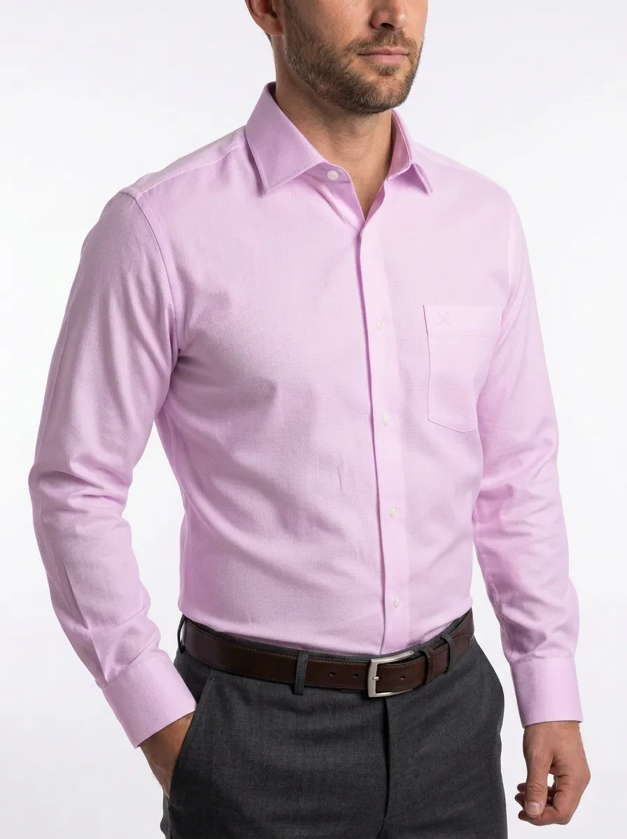 Men's Classic Textured Solid Dress Shirt