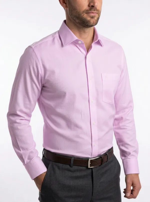 Men's Classic Textured Solid Dress Shirt