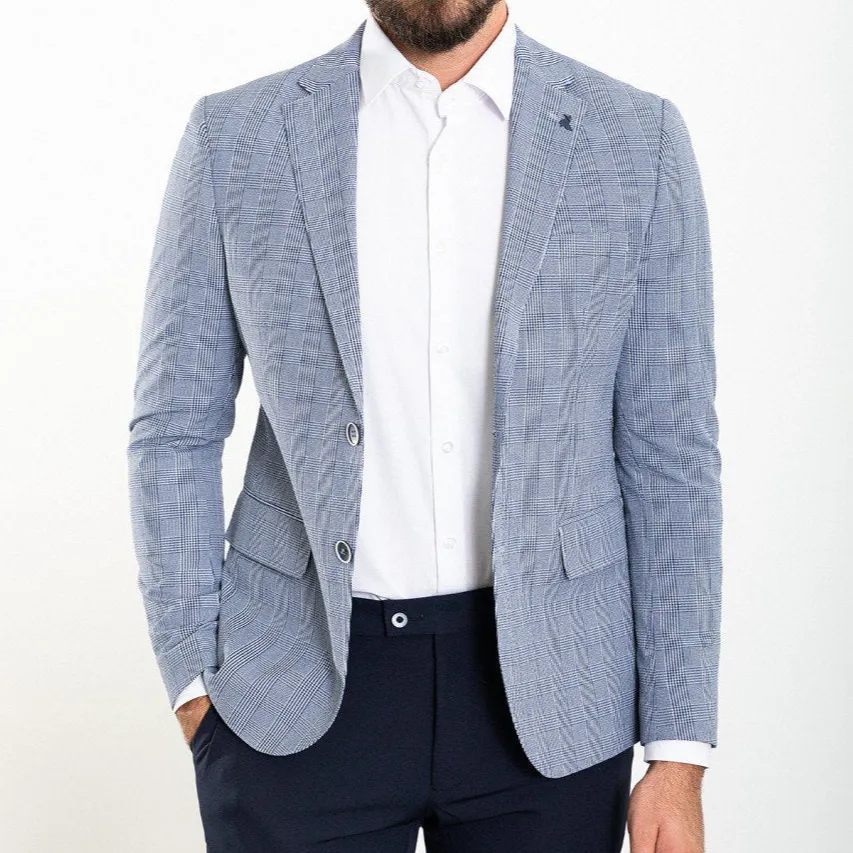 Slim Fit Plaid Blazer/Jacket