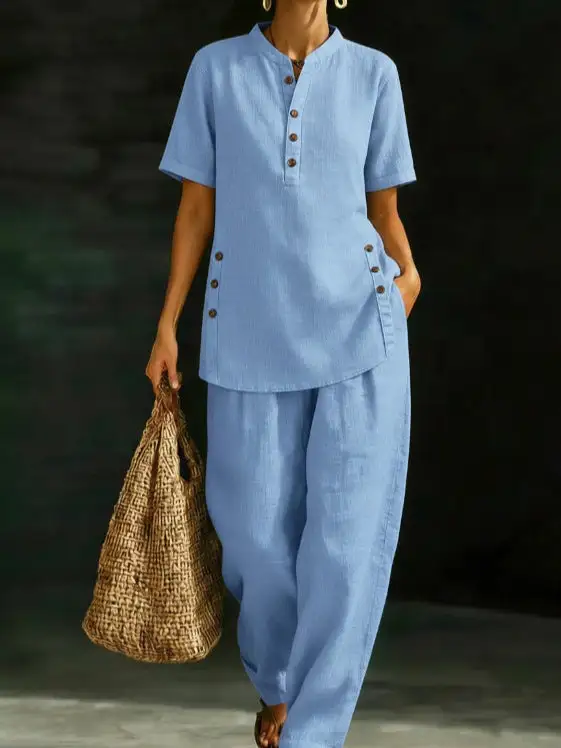 Classic Wide-Leg Women's Matching Set
