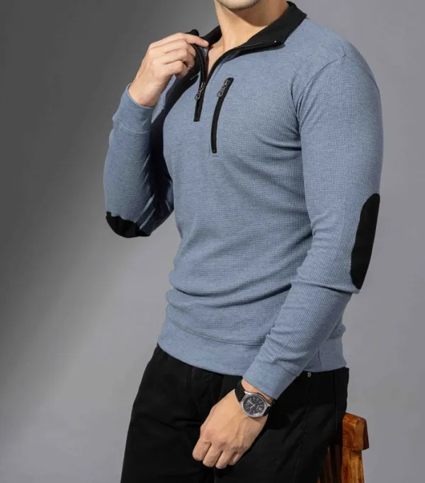 Blue Casual Button Up Shirt