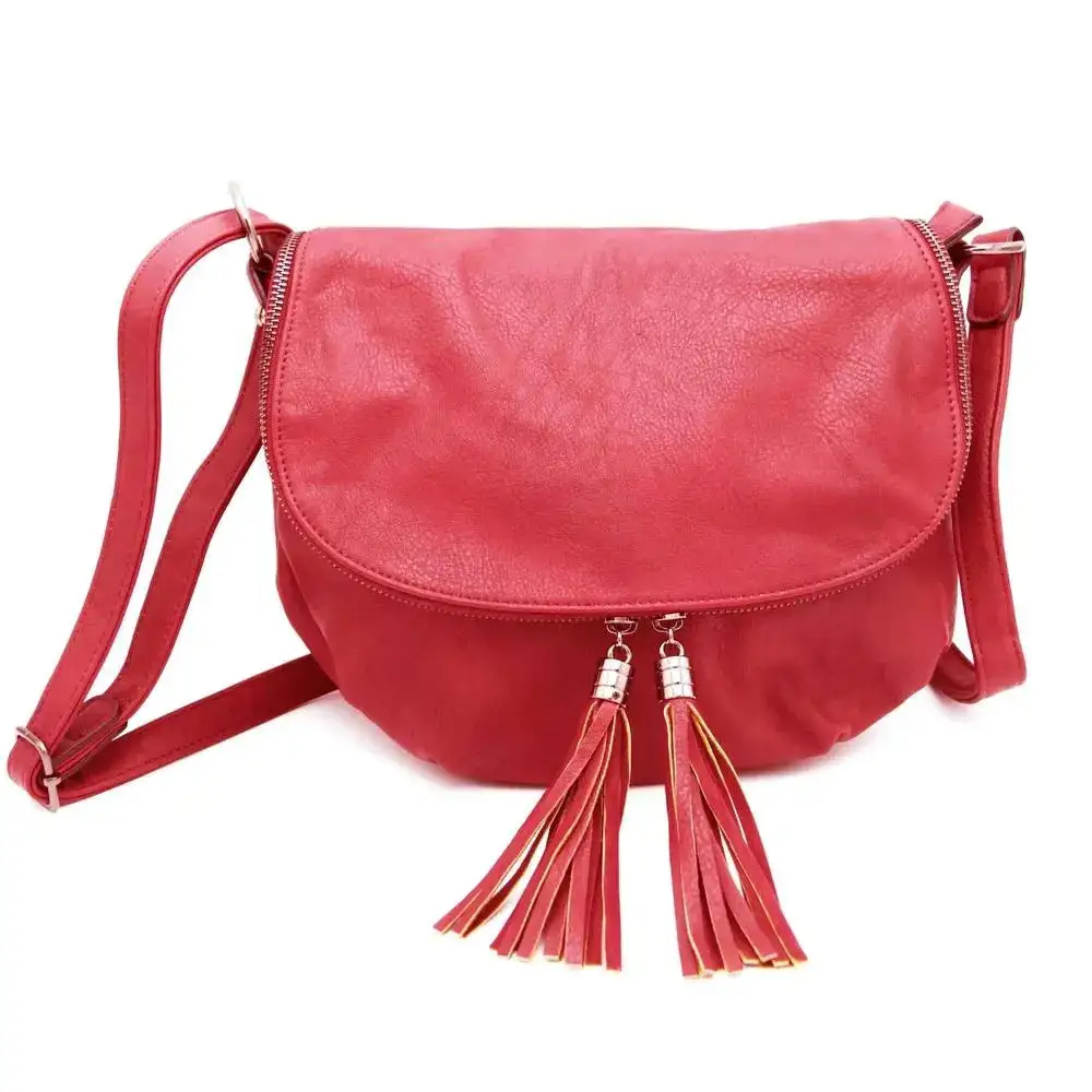 Polished Faux Leather Smartphone Crossbody Bag