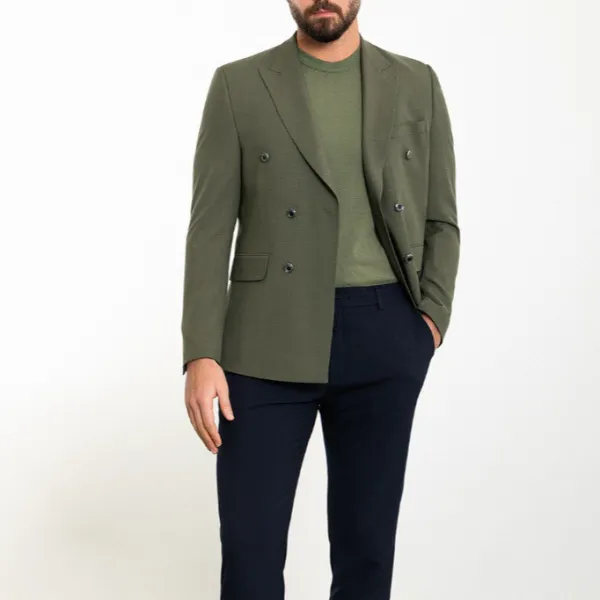 Streamlined Slim Fit Double Breasted Blazer