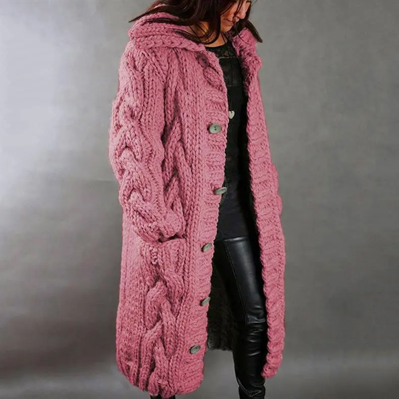 Elegant Cosy Coat with Tummy Coverage